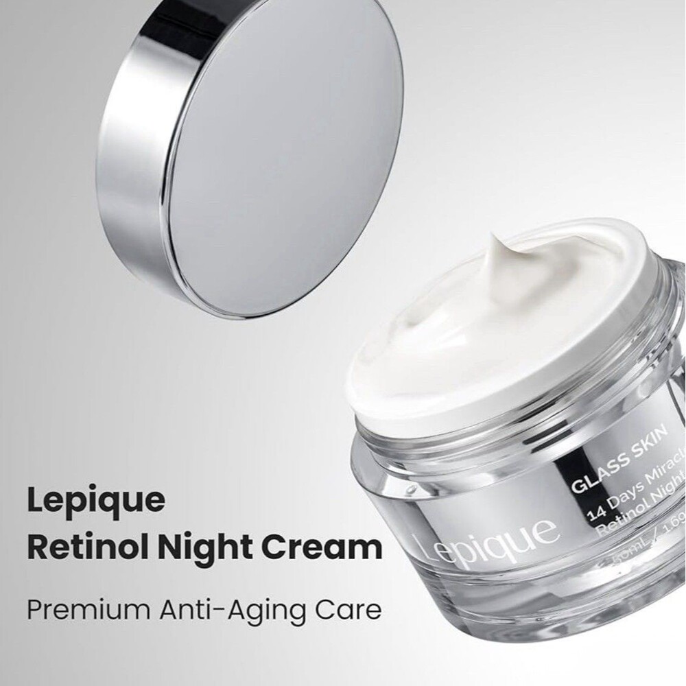 Lepique Retinol Night Cream 1.69oz Korean Premium Overnight Repair Whitening New - Picture 2 of 9